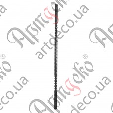 Baluster  from twisted pipes 1000х32х1,5 - picture