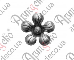 Кованый цветок 87х2 с шаром - изображение