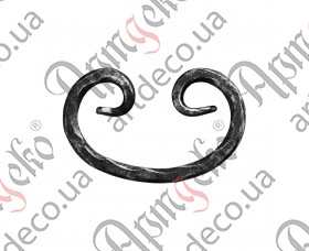 Forged scroll C 125x80x12 beaten - picture