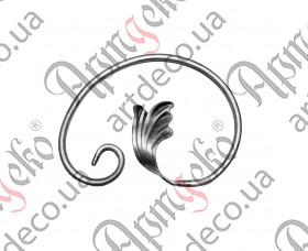 Forged scroll with leaves 190x140x12x6 - picture
