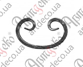 Forged scroll C 100x65x10 beaten - picture