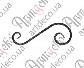 Forged scroll S 160x80x10 beaten - picture